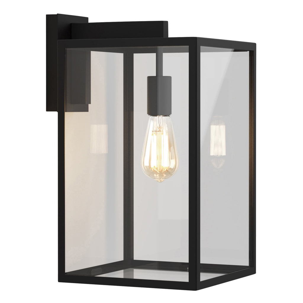 1354007 Box Lantern 450 Outdoor Wall Light Textured Black