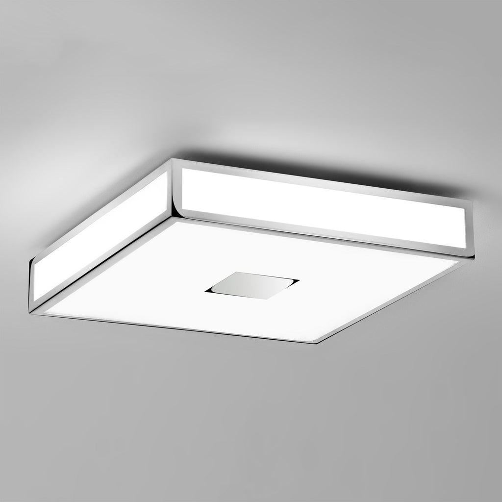 1121010 Mashiko 400 Square Bathroom Ceiling Light Polished Chrome