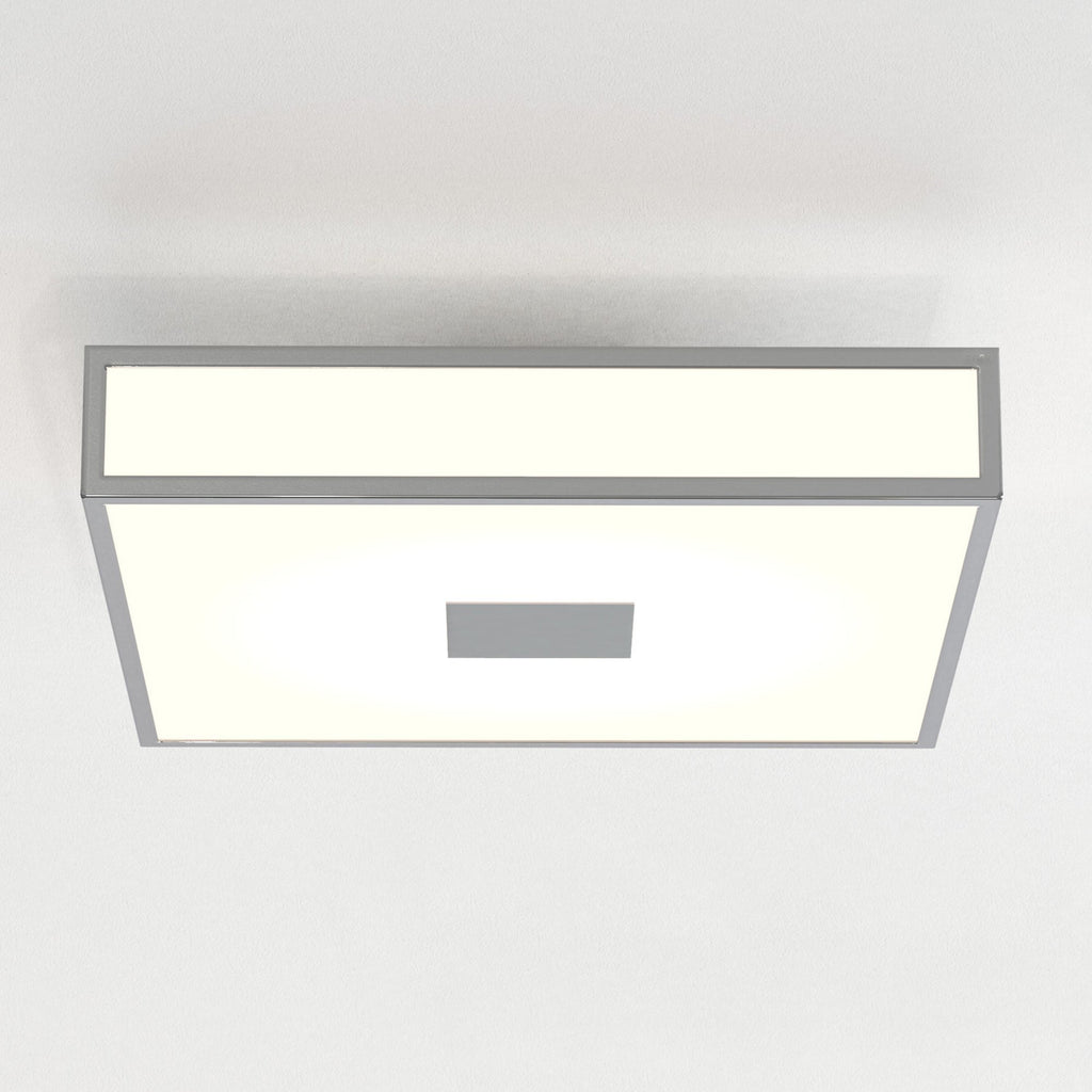 1121010 Mashiko 400 Square Bathroom Ceiling Light Polished Chrome