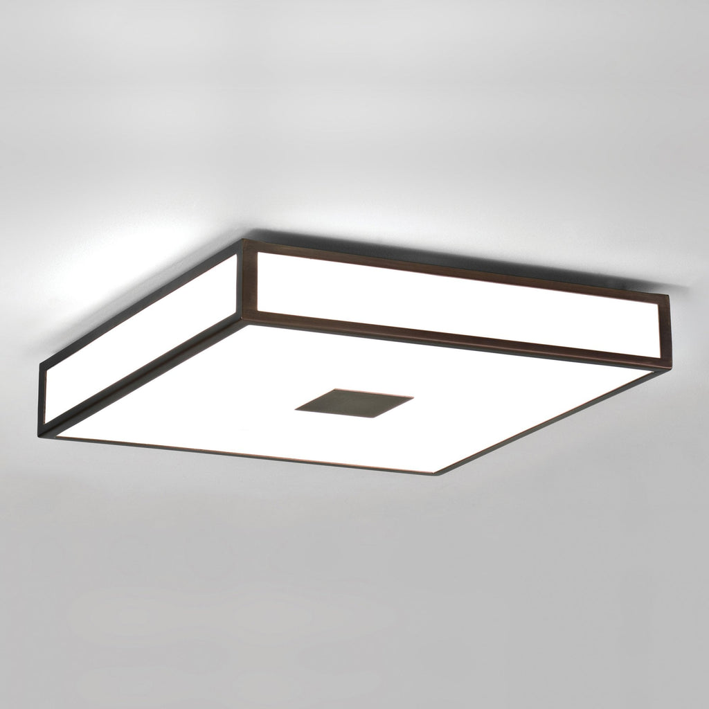 1121013 Mashiko 400 Square Bathroom Ceiling Light Bronze