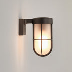 1368026 Cabin Wall Frosted Outdoor Wall Light Bronze