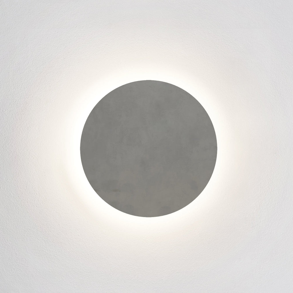 Eclipse Round 300LED Outdoor Coastal Wall  Light Matt Concrete