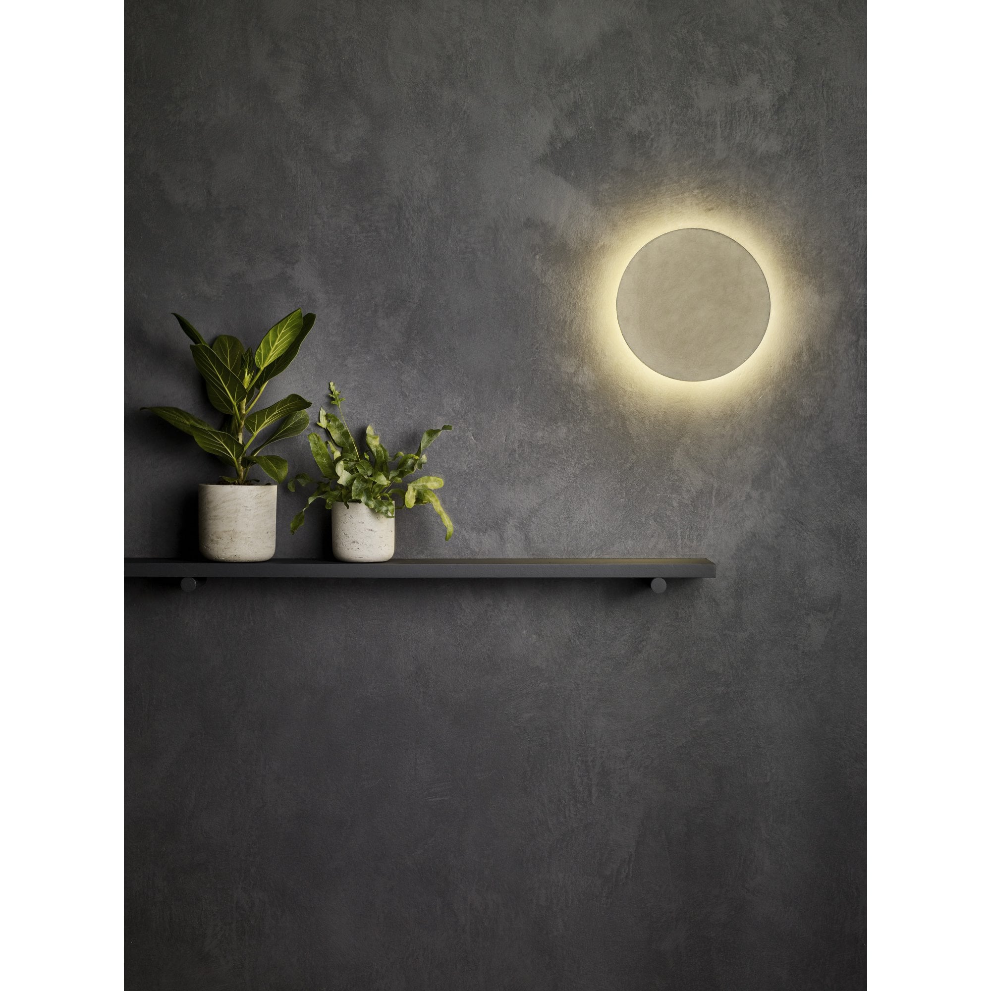 Eclipse Round 300LED Outdoor Coastal Wall  Light Matt Concrete