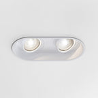 1249028 Minima Round Twin Adjustable Downlight/Recessed Spot Light Matt White