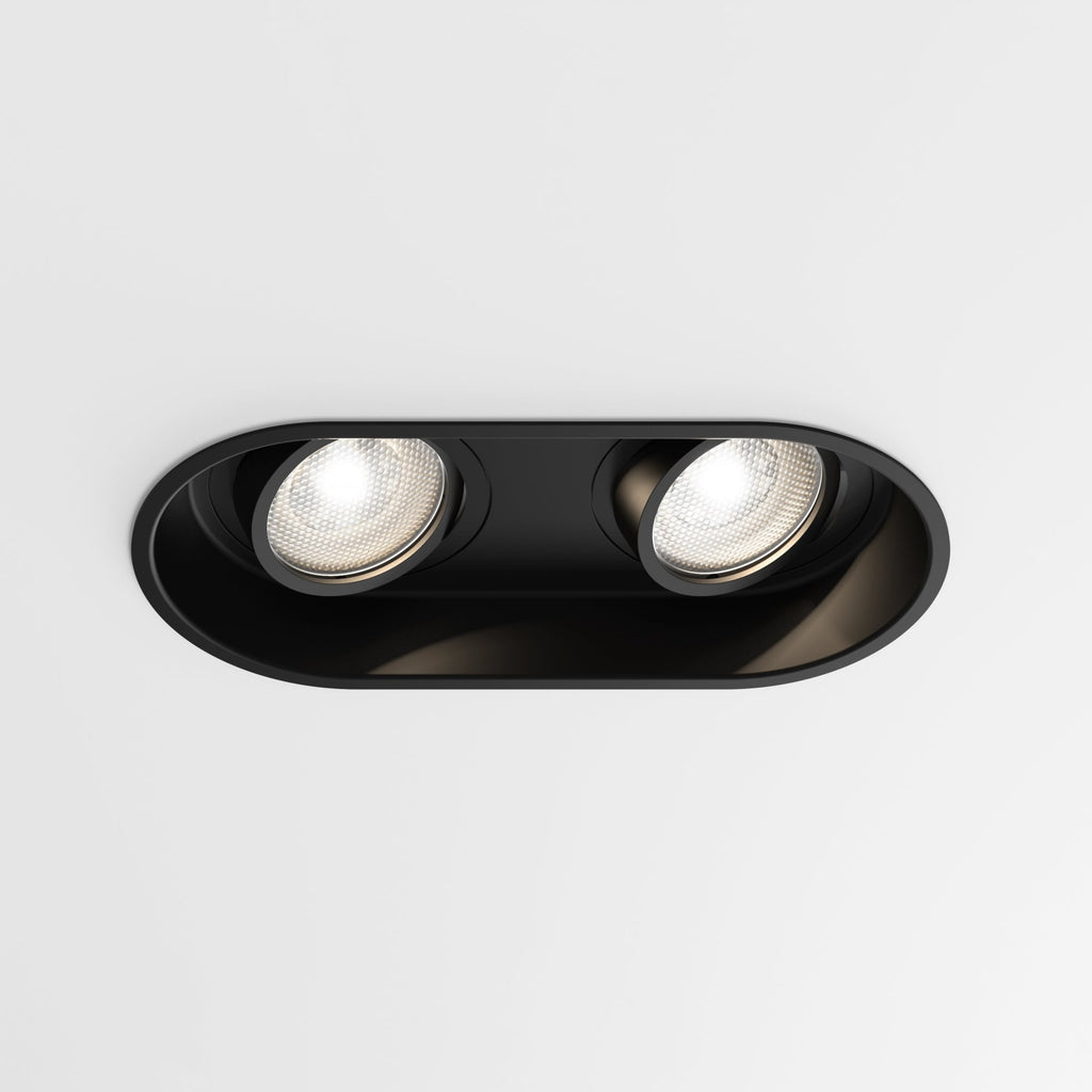 1249029 Minima Round Twin Adjustable Downlight/Recessed Spot Light Matt Black