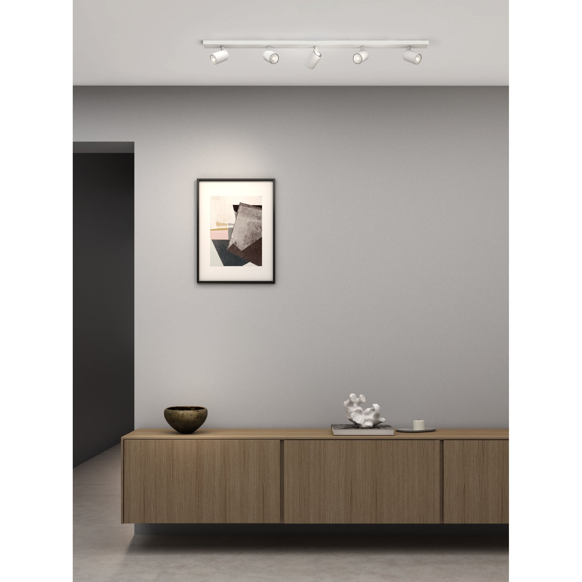 1286059 Ascoli Five Bar Spotlight Textured White