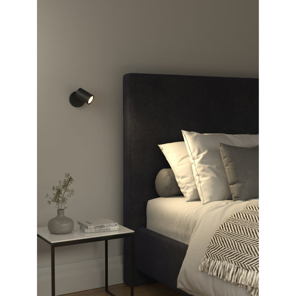 1286079 Ascoli Single Switched Reading Light Matt Black