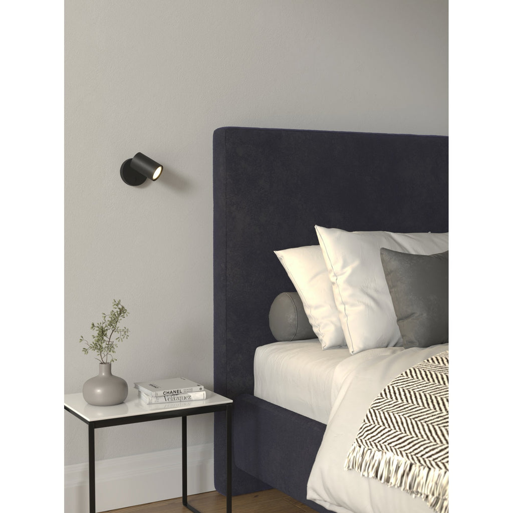 1286079 Ascoli Single Switched Reading Light Matt Black