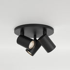1286082 Ascoli Triple Round Spotlight Matt Black