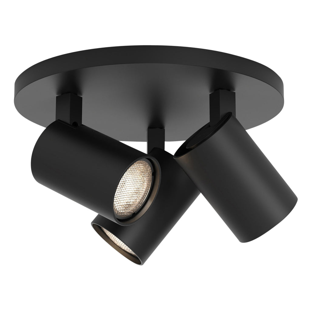 1286082 Ascoli Triple Round Spotlight Matt Black