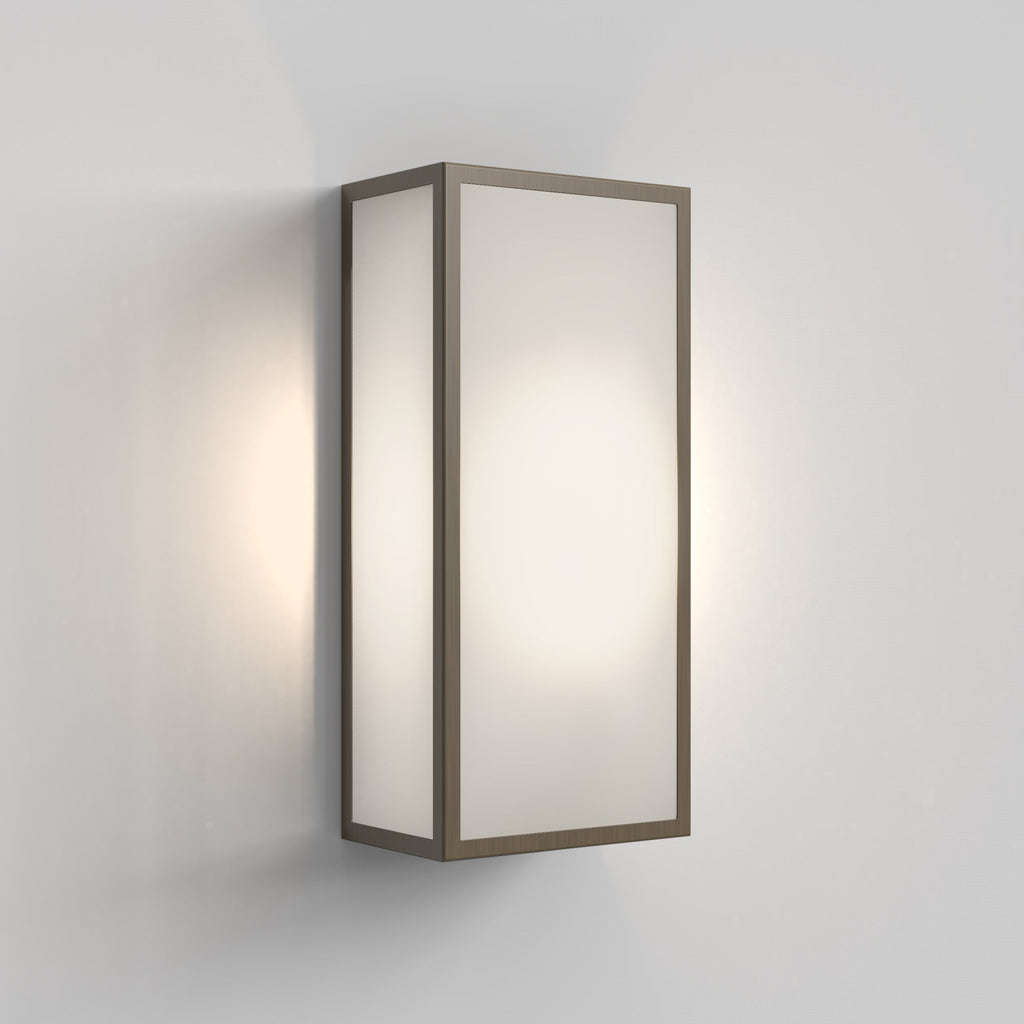 1183026 Messina 160 Frosted II Outdoor Wall Light Bronze