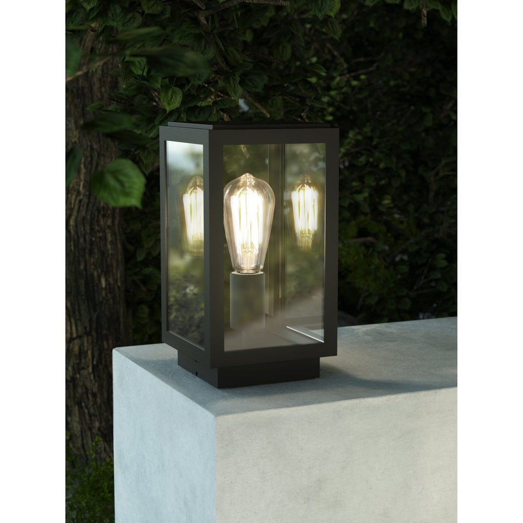 1095036 Homefield Pedestal Outdoor Pedestal Light Textured Black