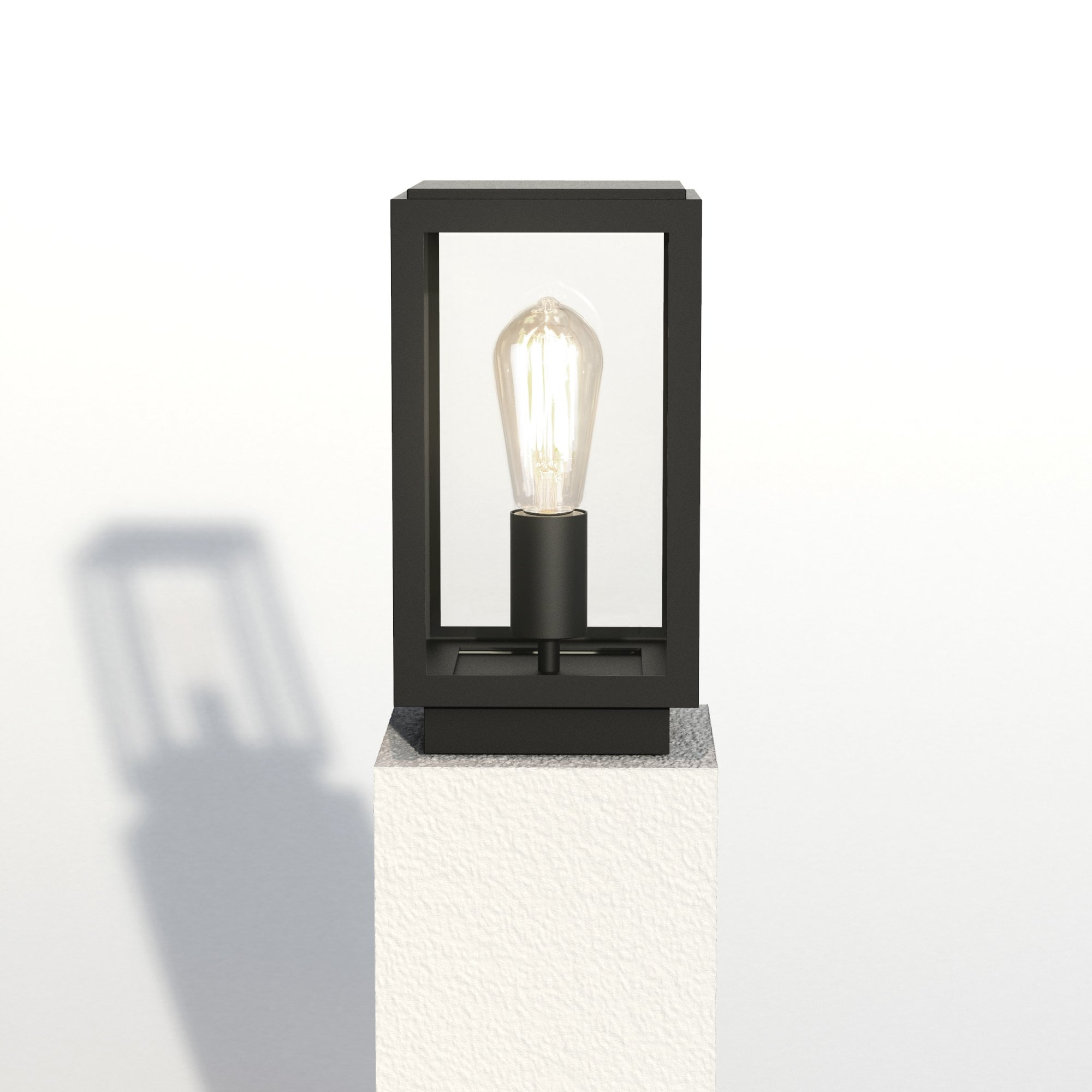 1095036 Homefield Pedestal Outdoor Pedestal Light Textured Black