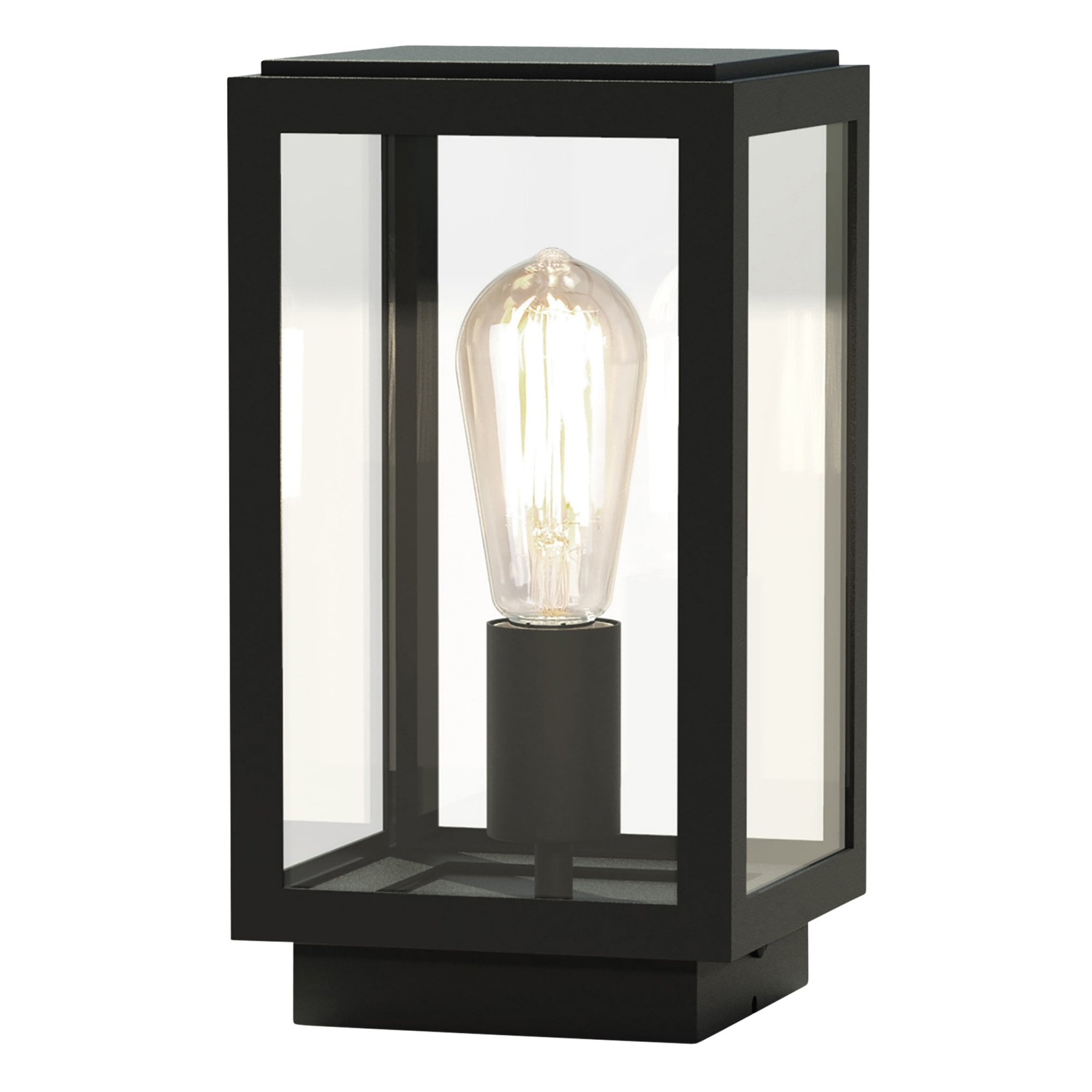 1095036 Homefield Pedestal Outdoor Pedestal Light Textured Black