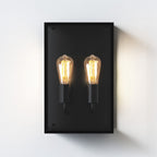 1183027 Messina Twin Outdoor Wall Light Textured Black