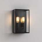 1183027 Messina Twin Outdoor Wall Light Textured Black