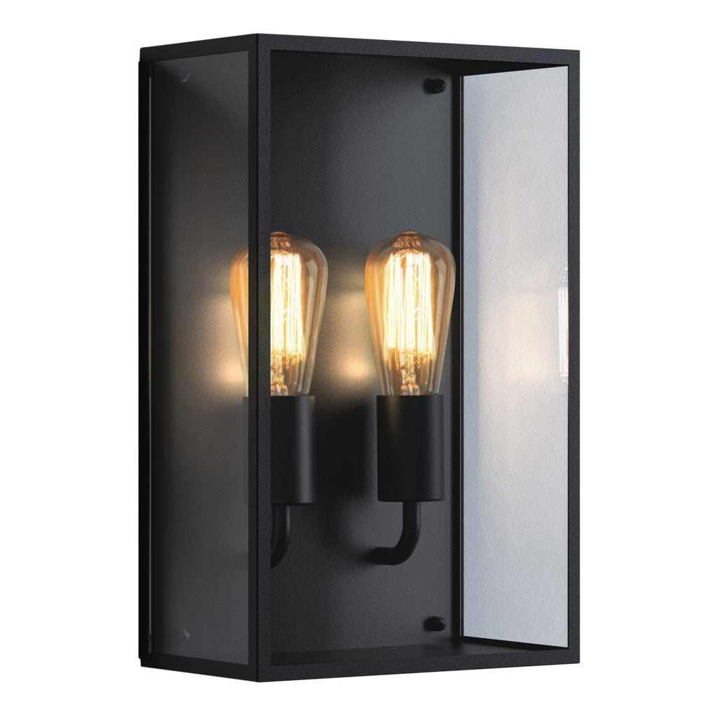 1183027 Messina Twin Outdoor Wall Light Textured Black