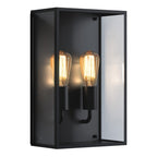 1183027 Messina Twin Outdoor Wall Light Textured Black