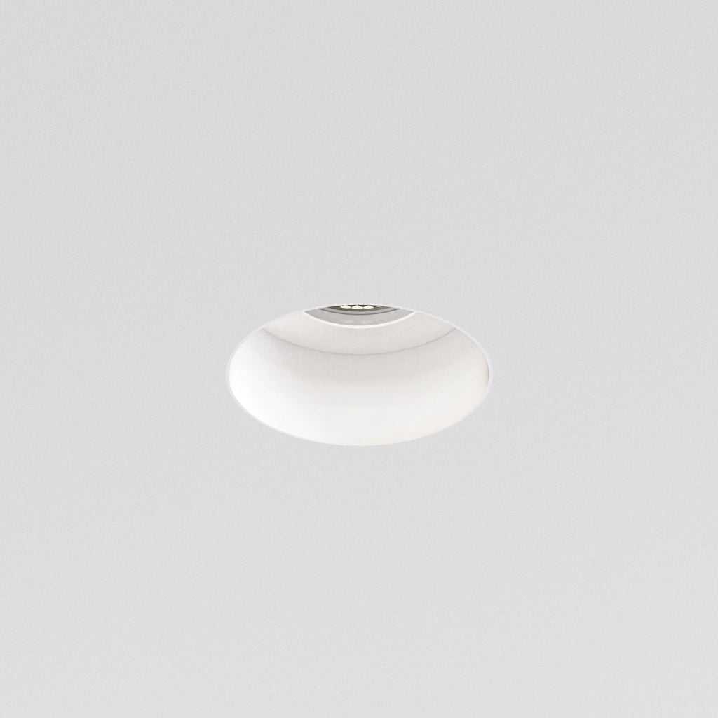 1248017 Astro Trimless Slimline Round Fixed Fire-Rated IP65 Bathroom Downlight Matt White — Pack of 12- £40.64 each