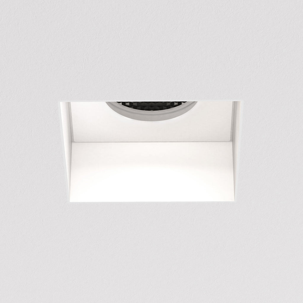 1248018 Trimless Square Fixed Downlight/Recessed Spot Light Matt White (S)