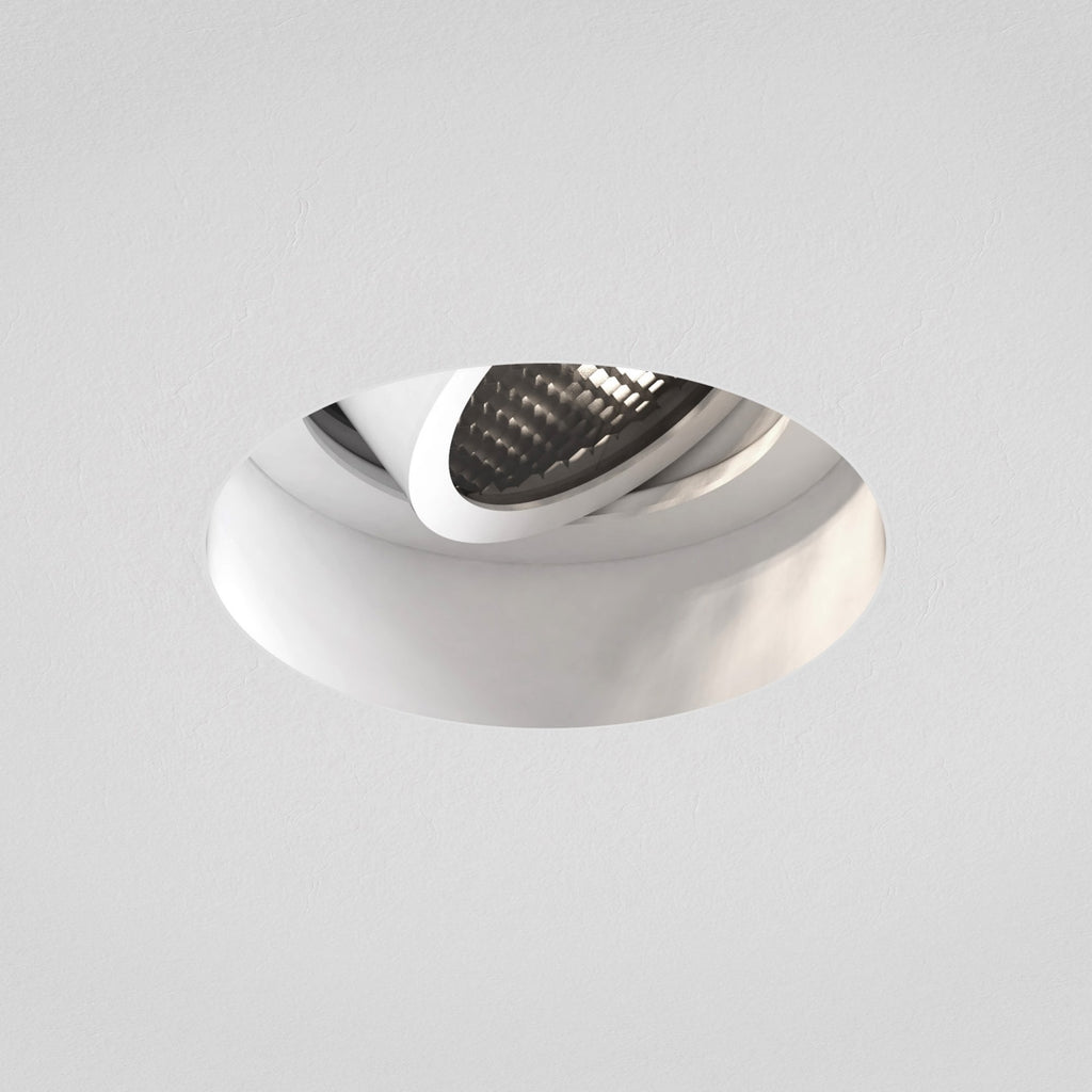 1248019 Astro Trimless Slimline Round Adjustable Fire-Rated Indoor Downlight — Matt White