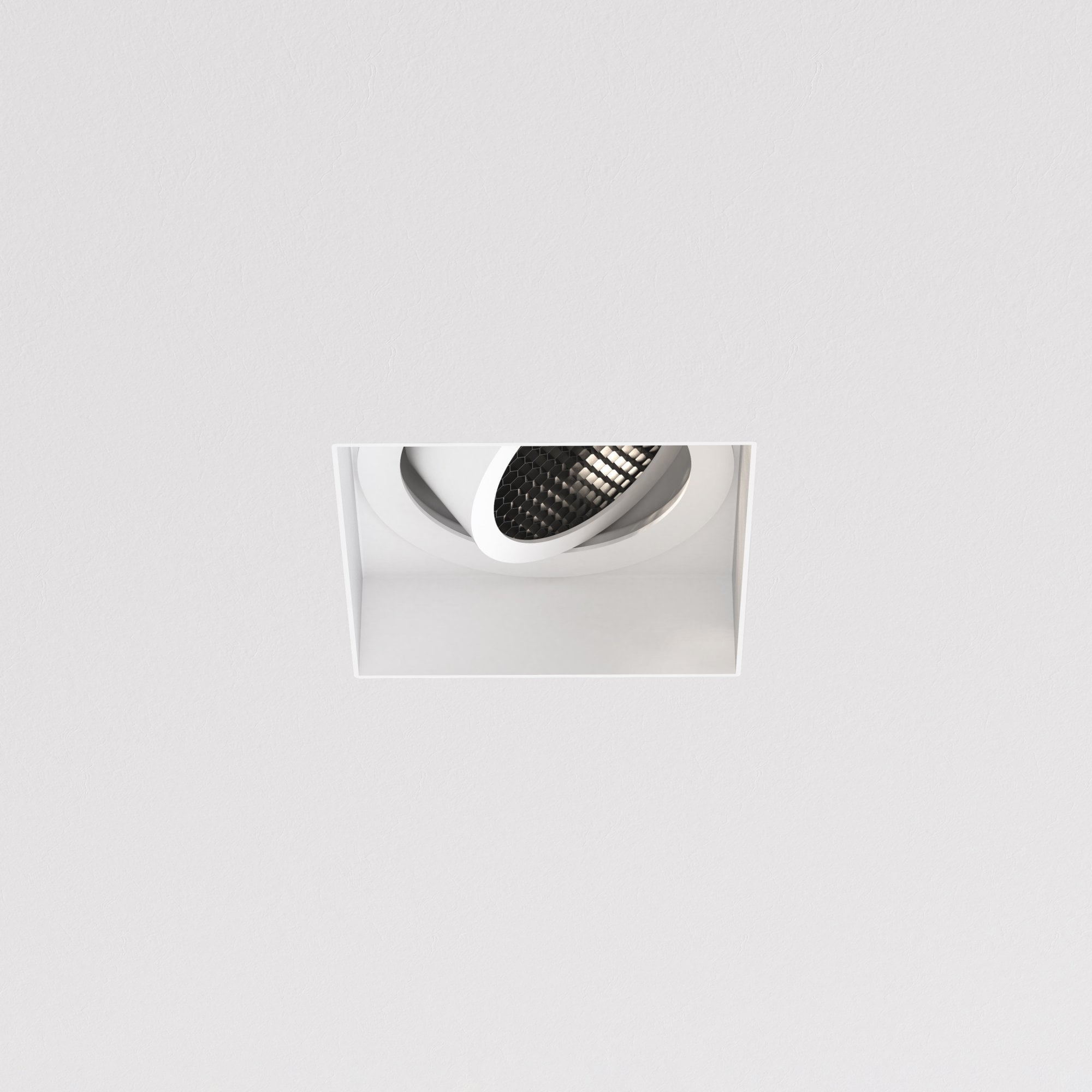 1248020 Trimless Square Adjustable Downlight/Recessed Spot Light Matt White