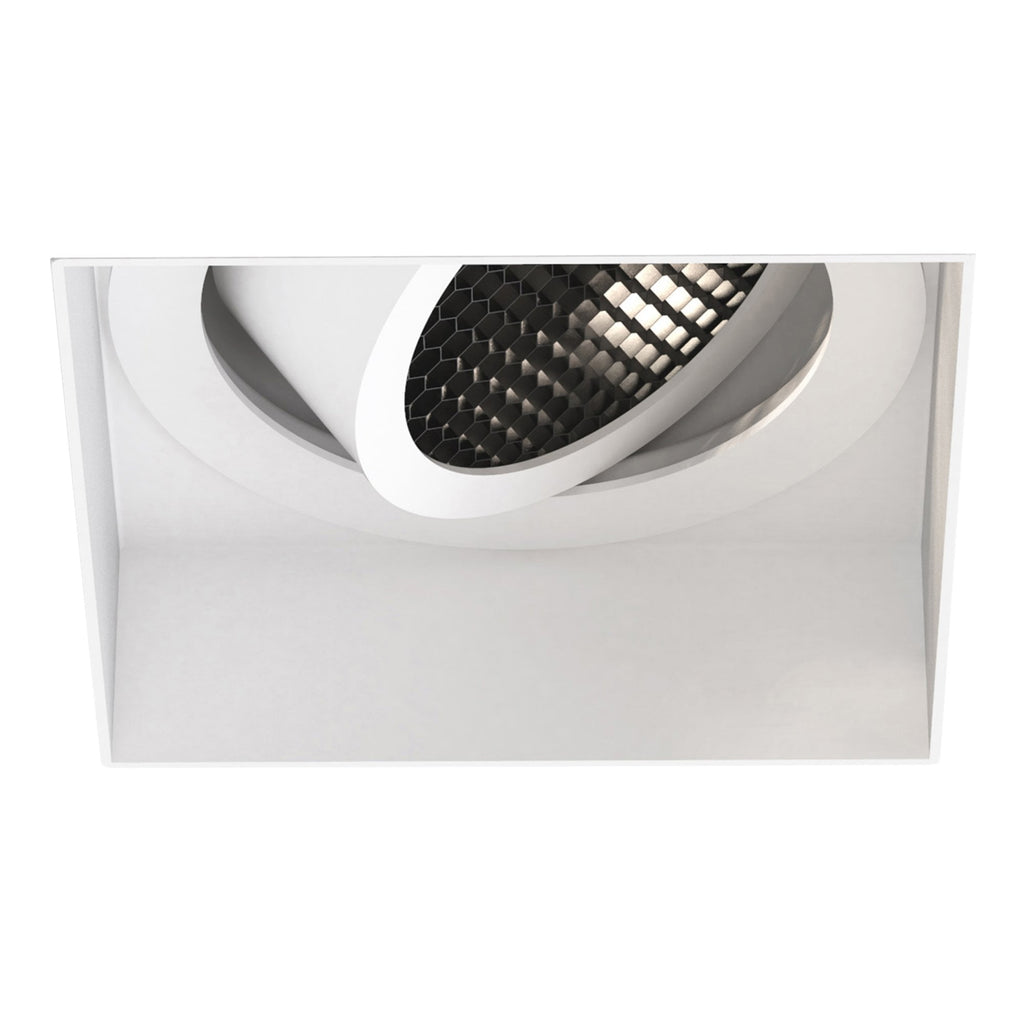 1248020 Trimless Square Adjustable Downlight/Recessed Spot Light Matt White
