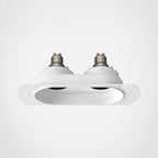 Trimless Round Twin Adjustable Downlight/Recessed Spot  Light Matt White