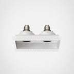 1248022 Trimless Square Twin Adjustable Downlight/Recessed Spot Light Matt White