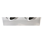 1248022 Trimless Square Twin Adjustable Downlight/Recessed Spot Light Matt White
