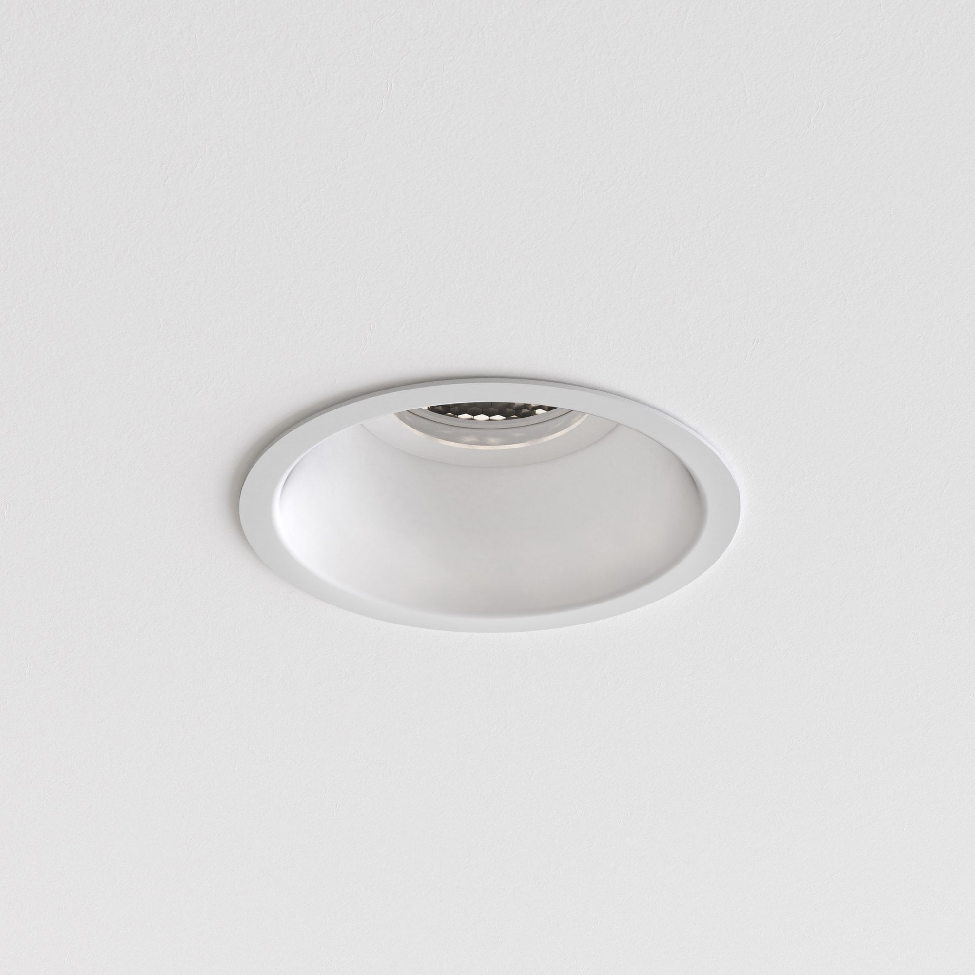 Minima Slimline Round Fixed Fire-Rated Bathroom Downlight/Recessed Spot Light Matt White