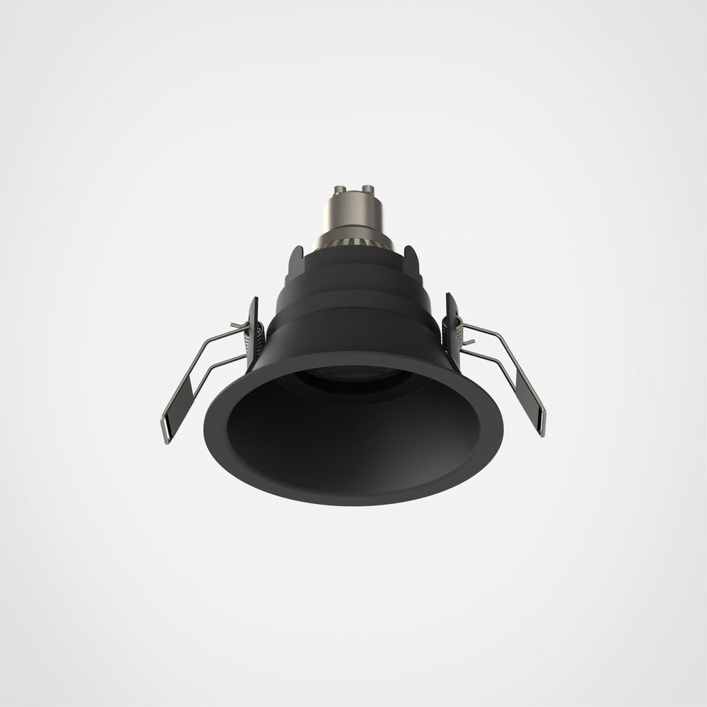 1249035 Minima Slimline Round Fixed Fire-Rated Bathroom Downlight/Recessed Spot Light Matt Black