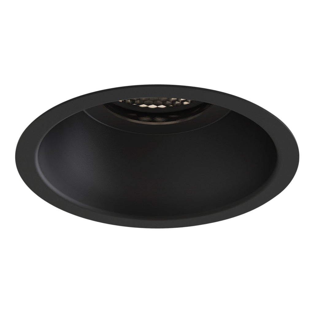 1249035 Minima Slimline Round Fixed Fire-Rated Bathroom Downlight/Recessed Spot Light Matt Black
