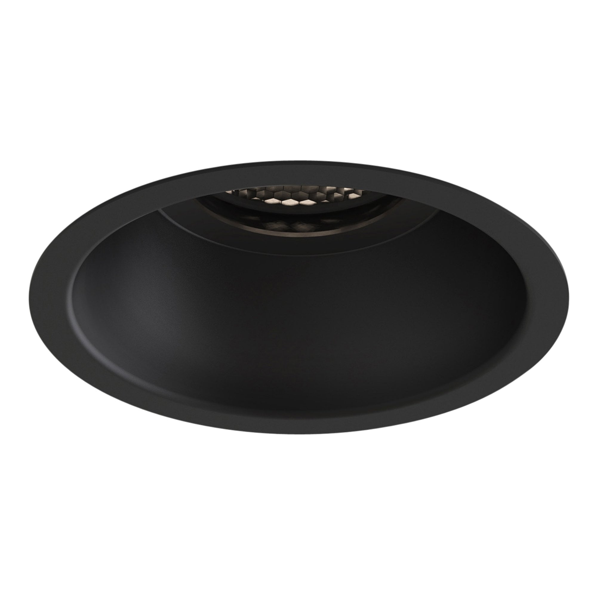 1249035 Minima Slimline Round Fixed Fire-Rated Bathroom Downlight/Recessed Spot Light Matt Black