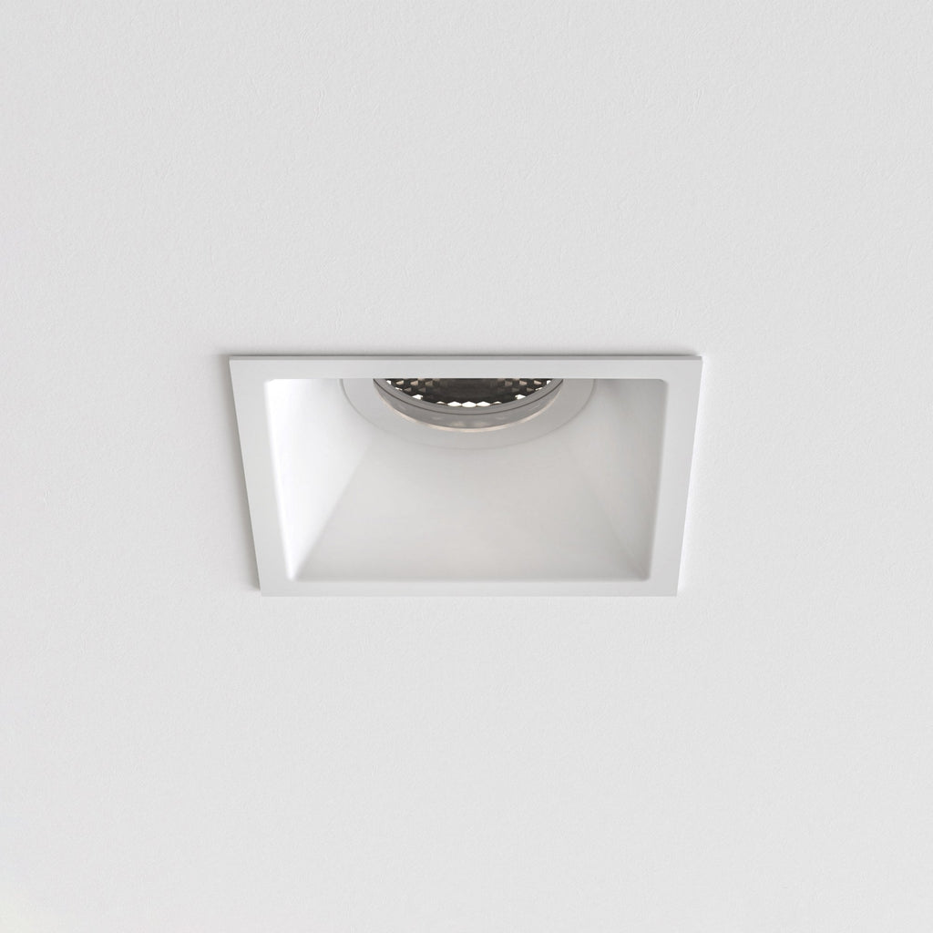 1249038 Minima Slimline Square Fixed Fire-Rated Bathroom Downlight/Recessed Spot Light Matt White