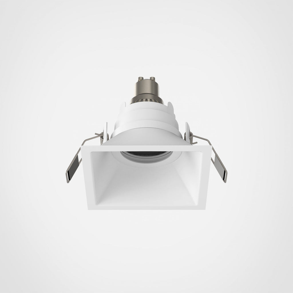 1249038 Minima Slimline Square Fixed Fire-Rated Bathroom Downlight/Recessed Spot Light Matt White