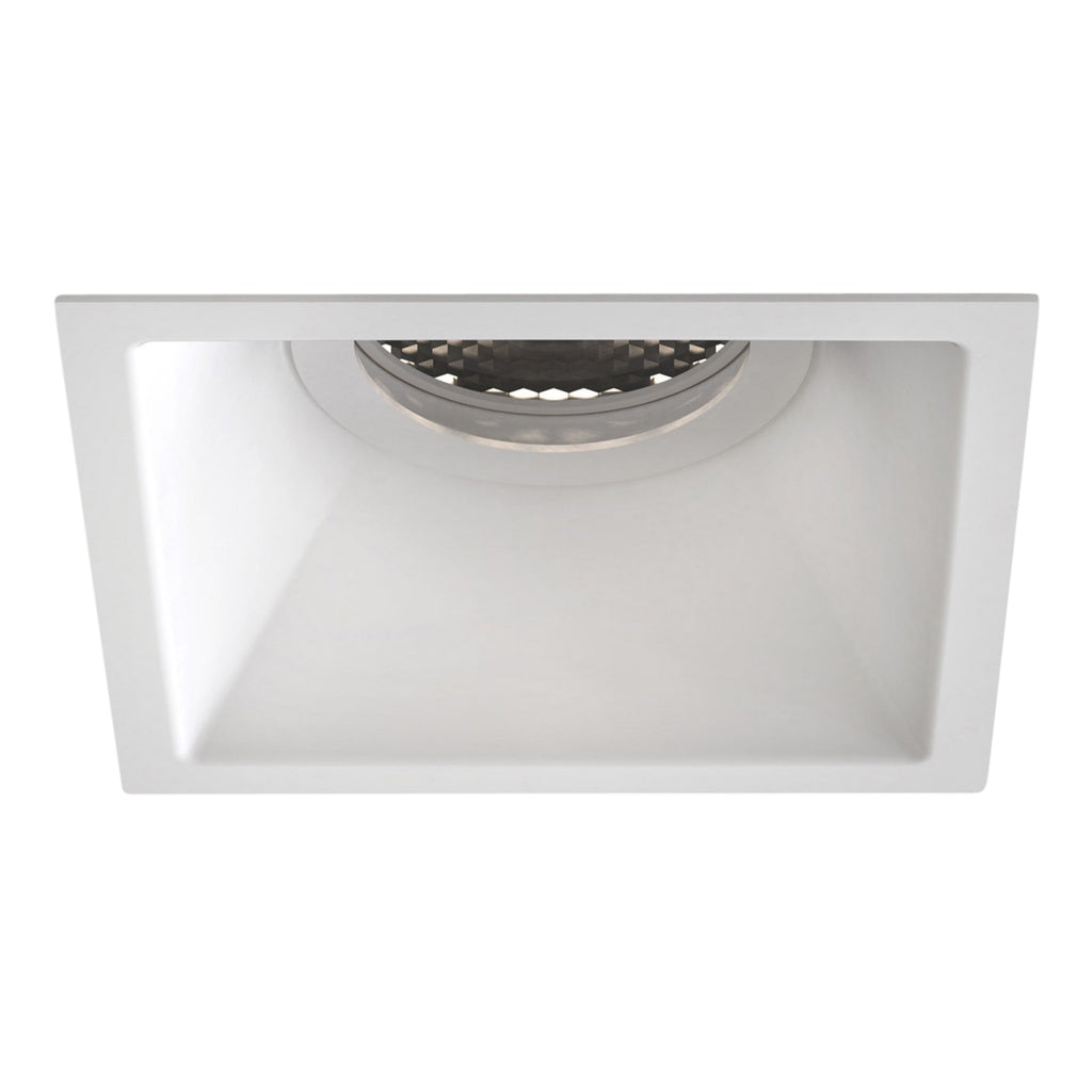 1249038 Minima Slimline Square Fixed Fire-Rated Bathroom Downlight/Recessed Spot Light Matt White