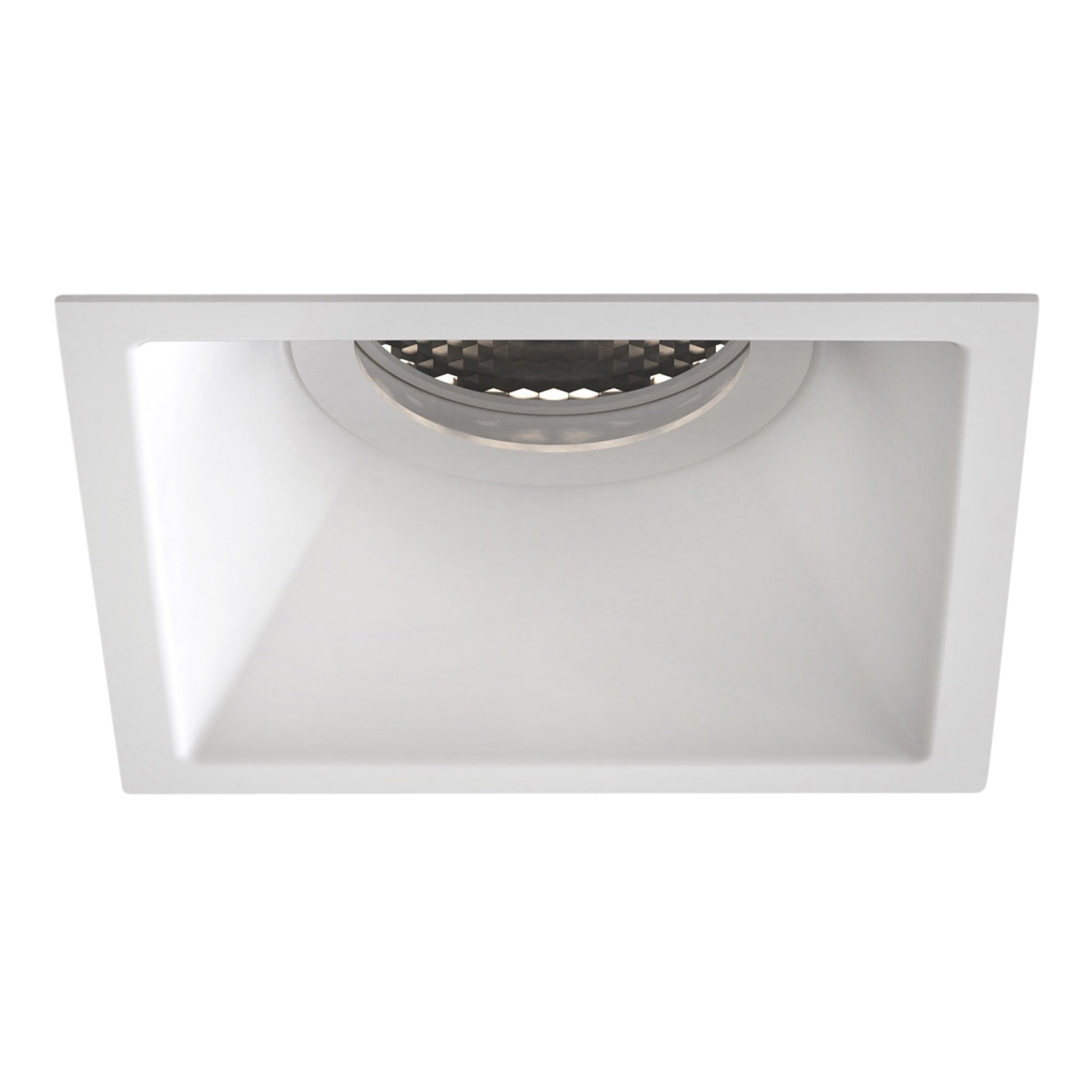 1249038 Minima Slimline Square Fixed Fire-Rated Bathroom Downlight/Recessed Spot Light Matt White