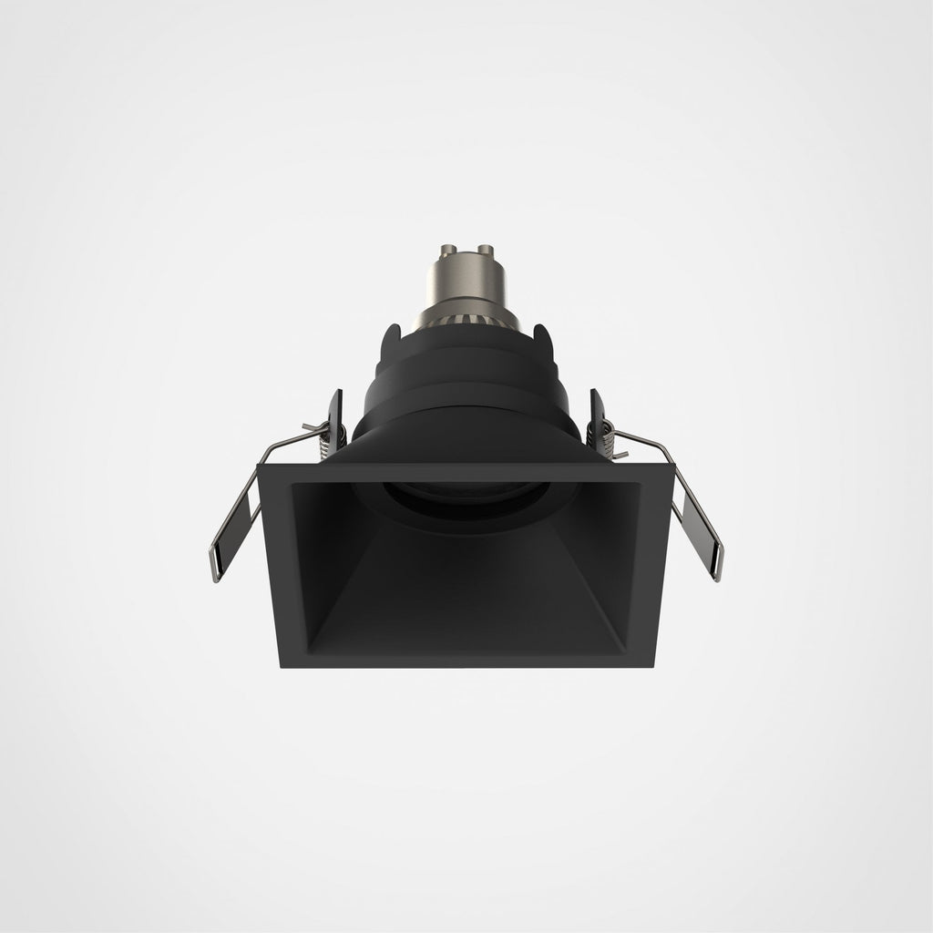 1249039 Minima Slimline Square Fixed Fire-Rated Bathroom Downlight/Recessed Spot Light Matt Black