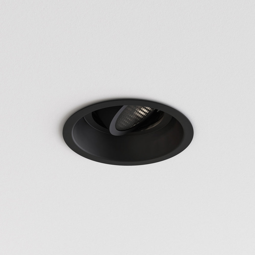 1249041 Minima Slimline Round Adjustable Fire-Rated Downlight/Recessed Spot Light Matt Black