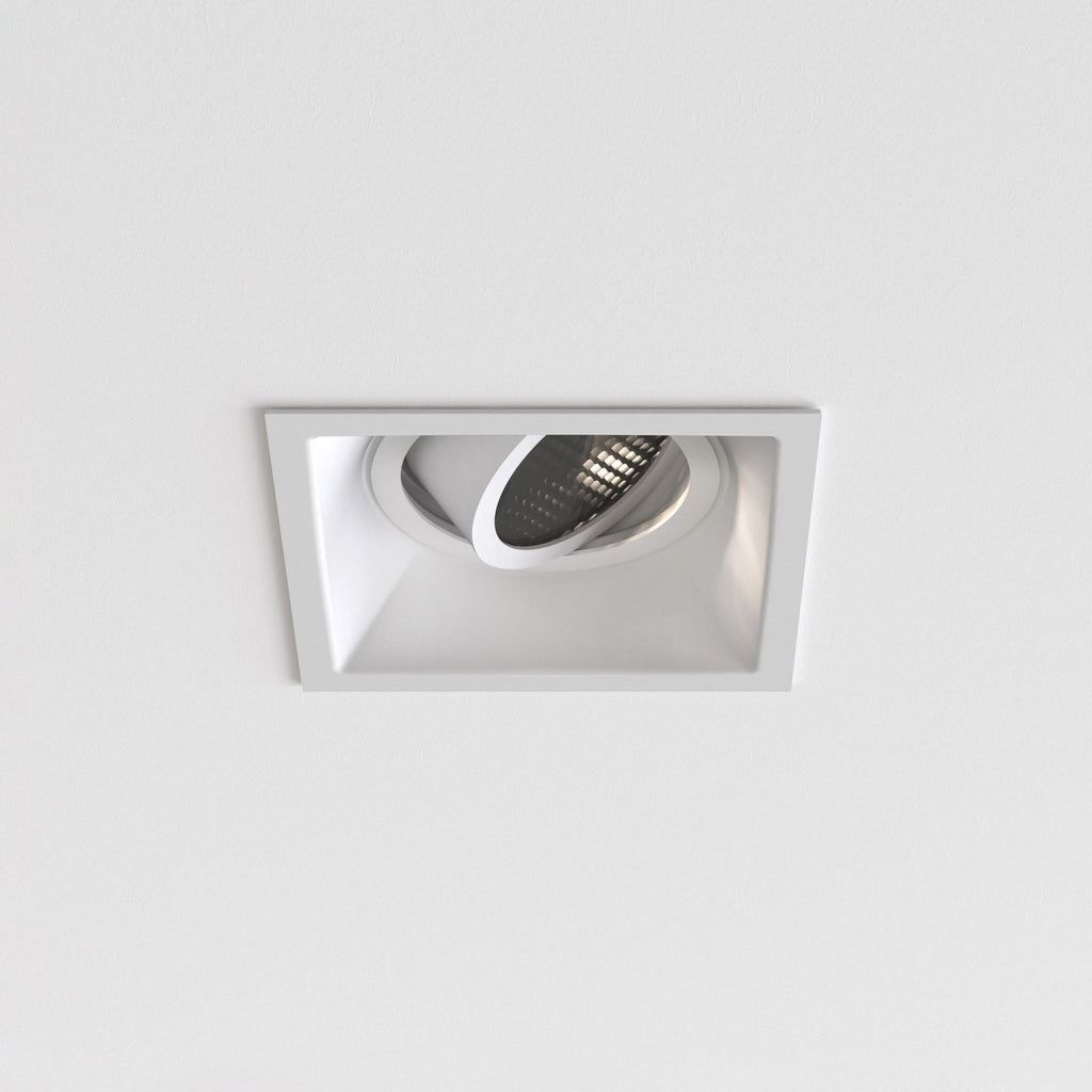 1249042 Minima Slimline Square Adjustable Fire-Rated Downlight/Recessed Spot Light Matt White