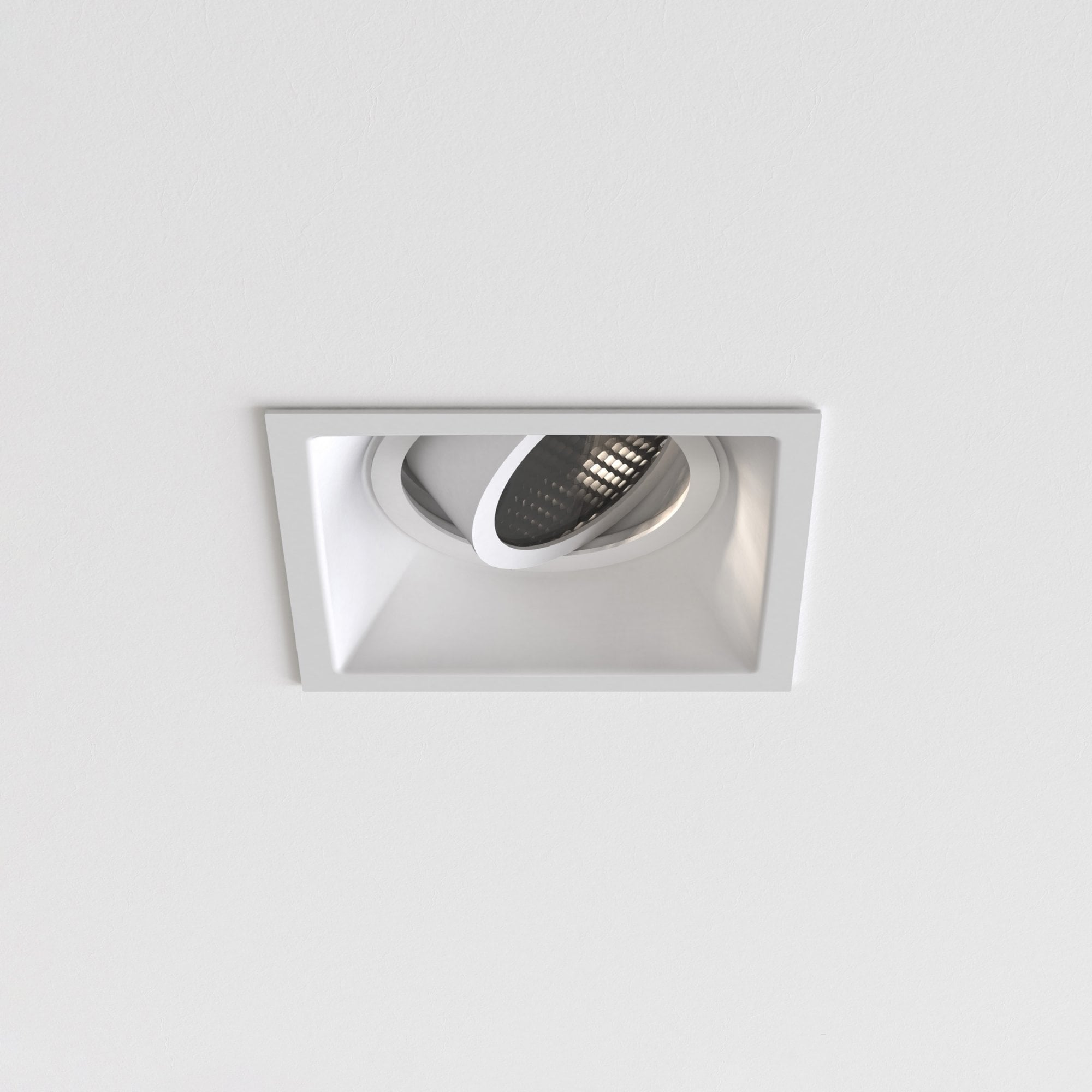 1249042 Minima Slimline Square Adjustable Fire-Rated Downlight/Recessed Spot Light Matt White