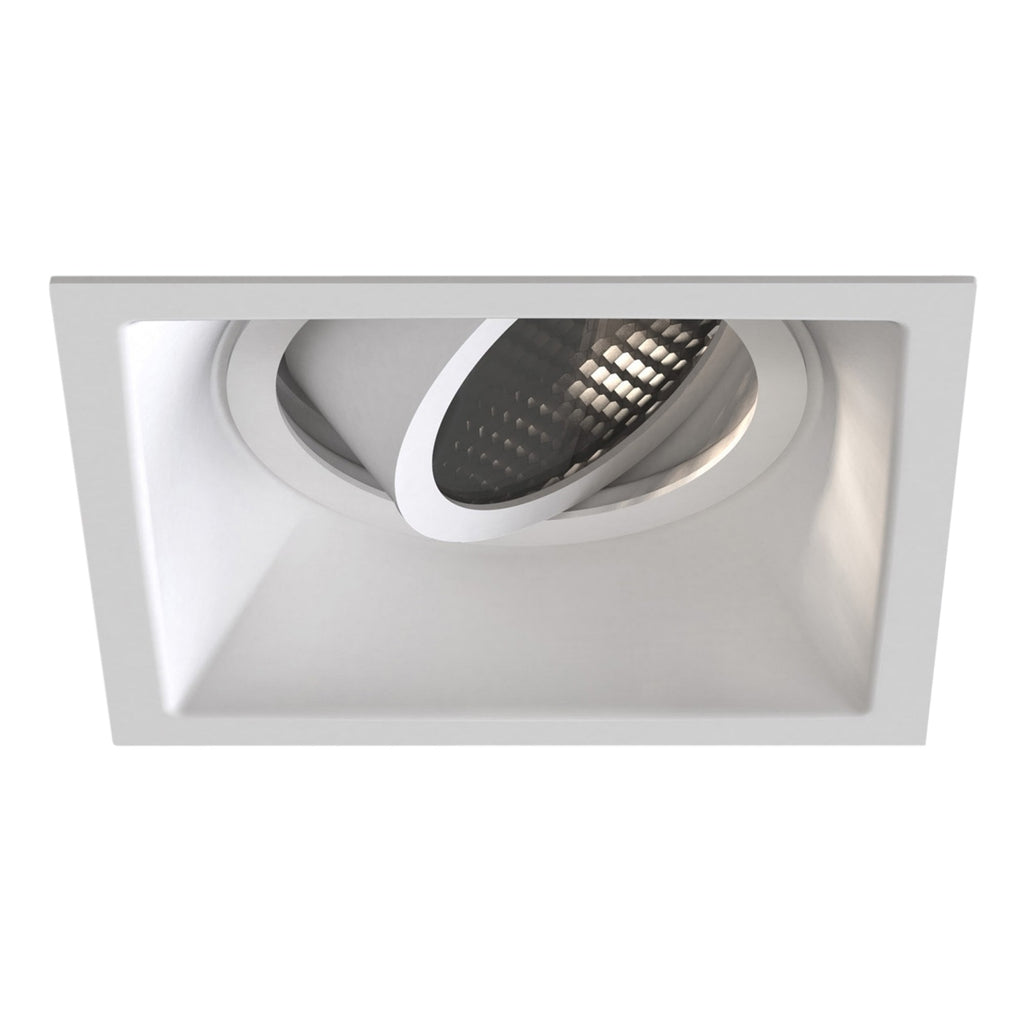 1249042 Minima Slimline Square Adjustable Fire-Rated Downlight/Recessed Spot Light Matt White