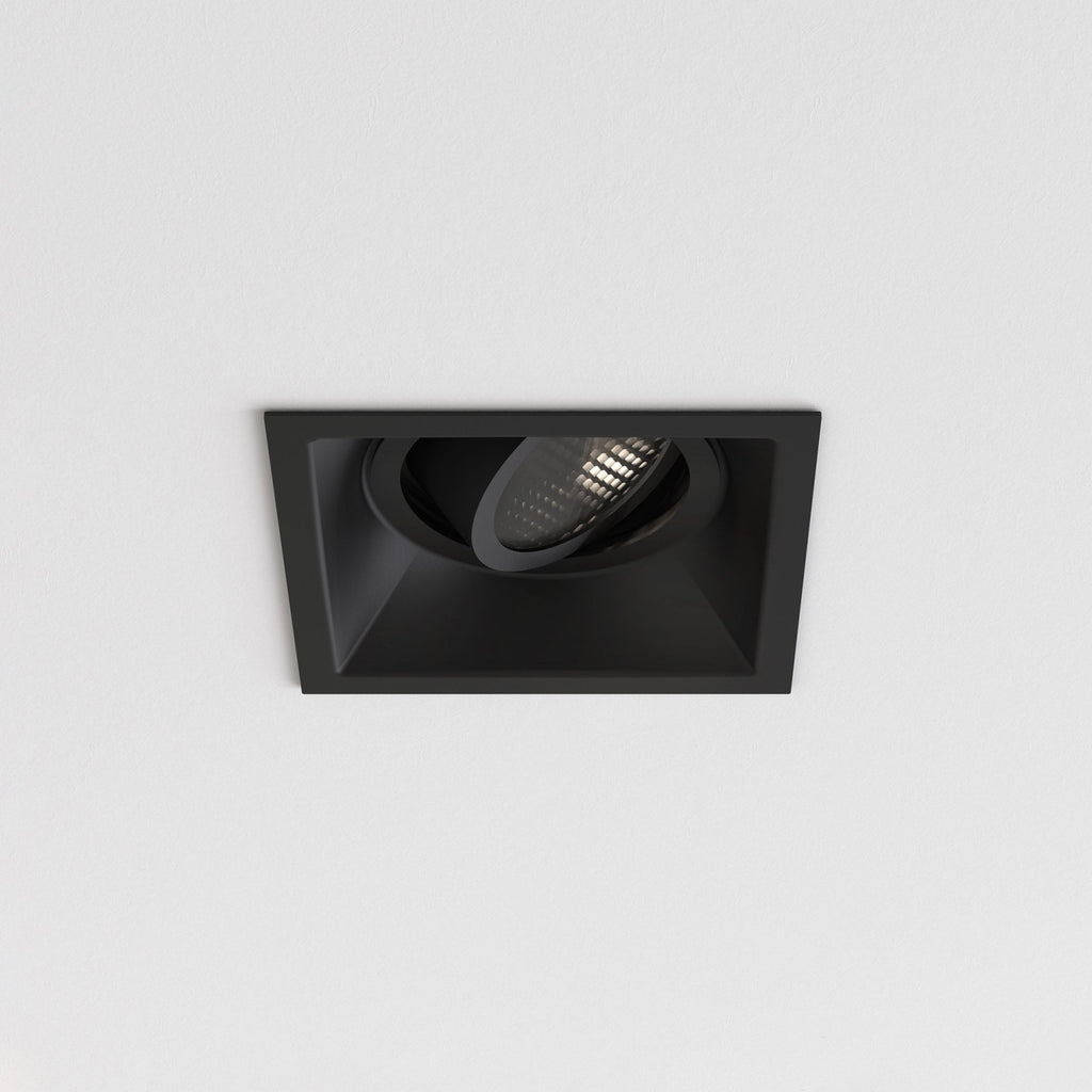 1249043 Minima Slimline Square Adjustable Fire-Rated Downlight/Recessed Spot Light Matt Black