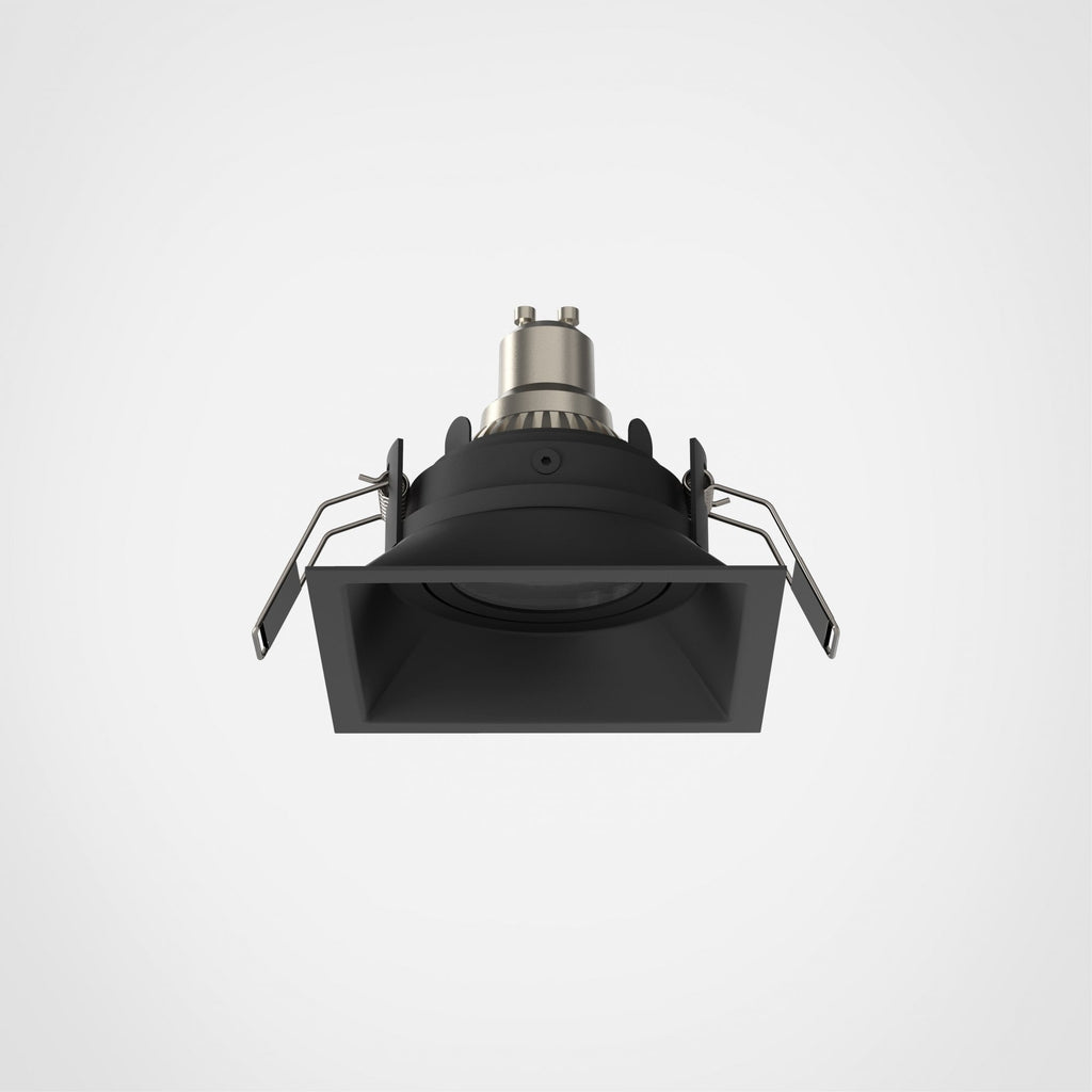 1249043 Minima Slimline Square Adjustable Fire-Rated Downlight/Recessed Spot Light Matt Black
