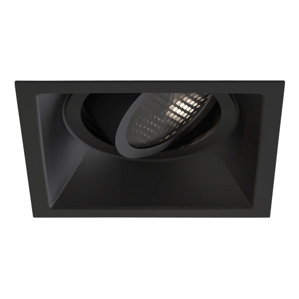 1249043 Minima Slimline Square Adjustable Fire-Rated Downlight/Recessed Spot Light Matt Black