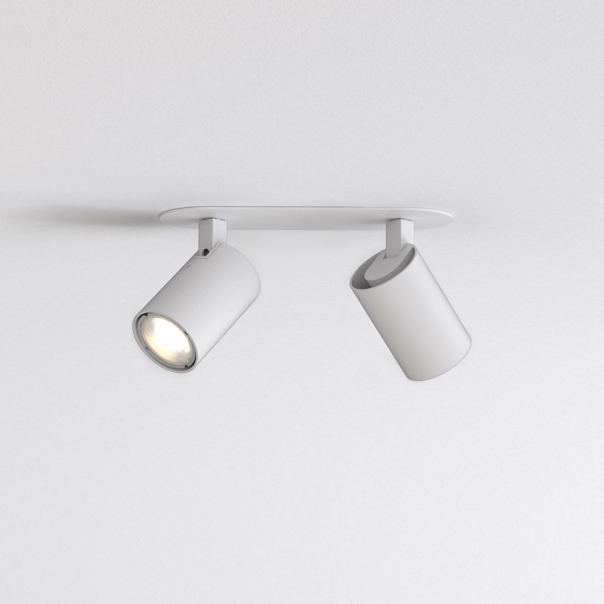 1286097 Ascoli Twin Recessed Spotlight Textured White