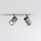 1286099 Ascoli Twin Recessed Spotlight Matt Nickel