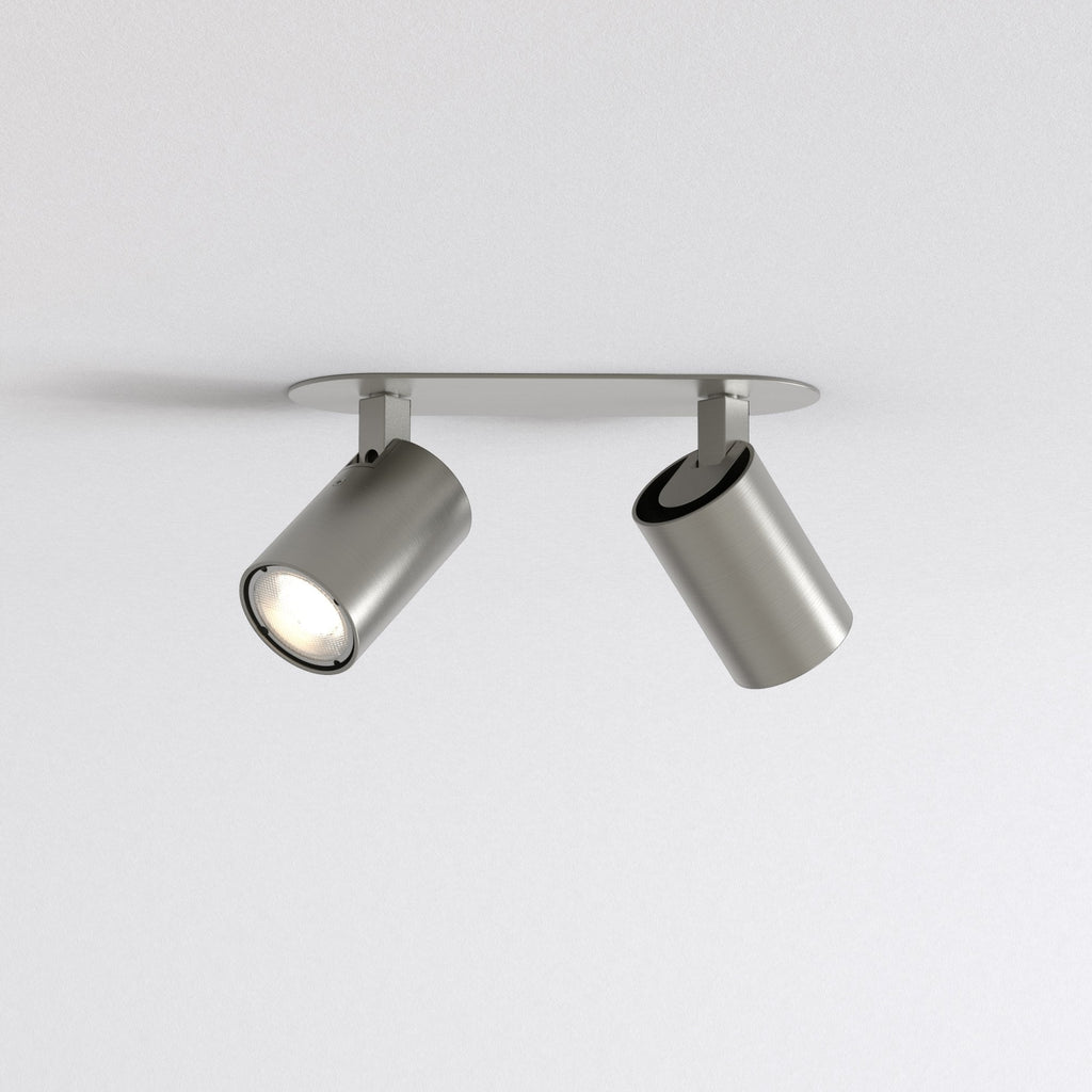 1286099 Ascoli Twin Recessed Spotlight Matt Nickel (S)