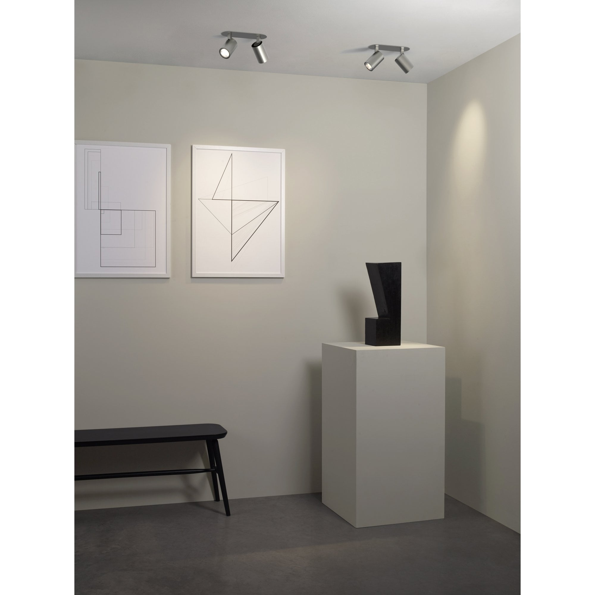1286099 Ascoli Twin Recessed Spotlight Matt Nickel (S)